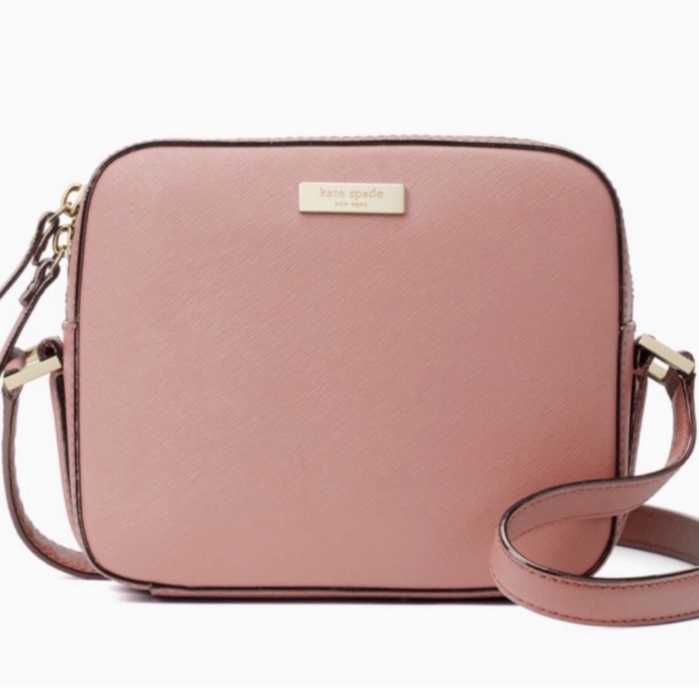 Kate Spade Saffiano Leather Lavender Crossbody Camera Bag